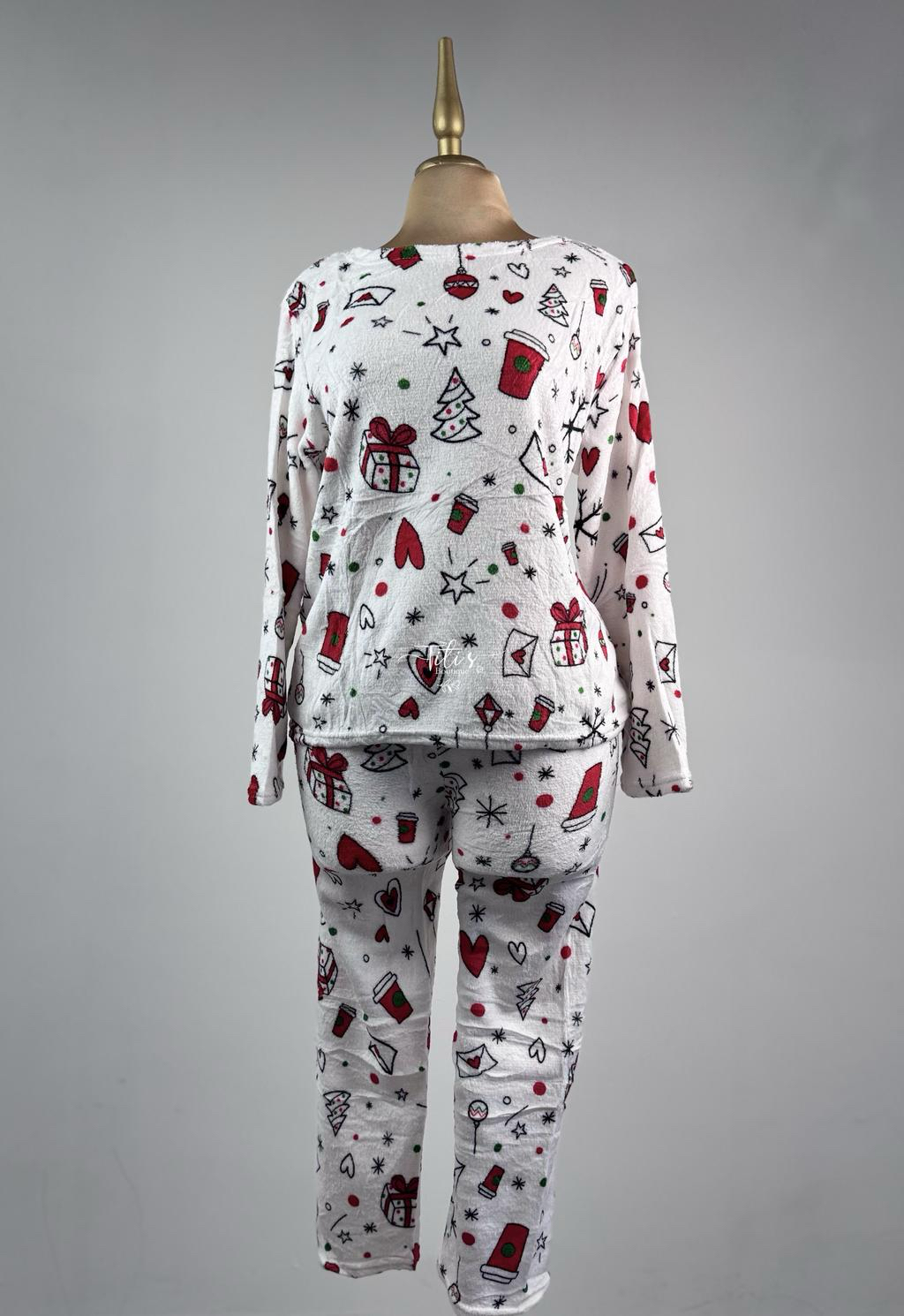 Conjunto Pijama Navidad Blanco
