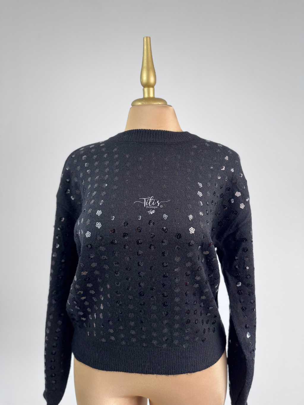 Suéter Lentejuela Negro