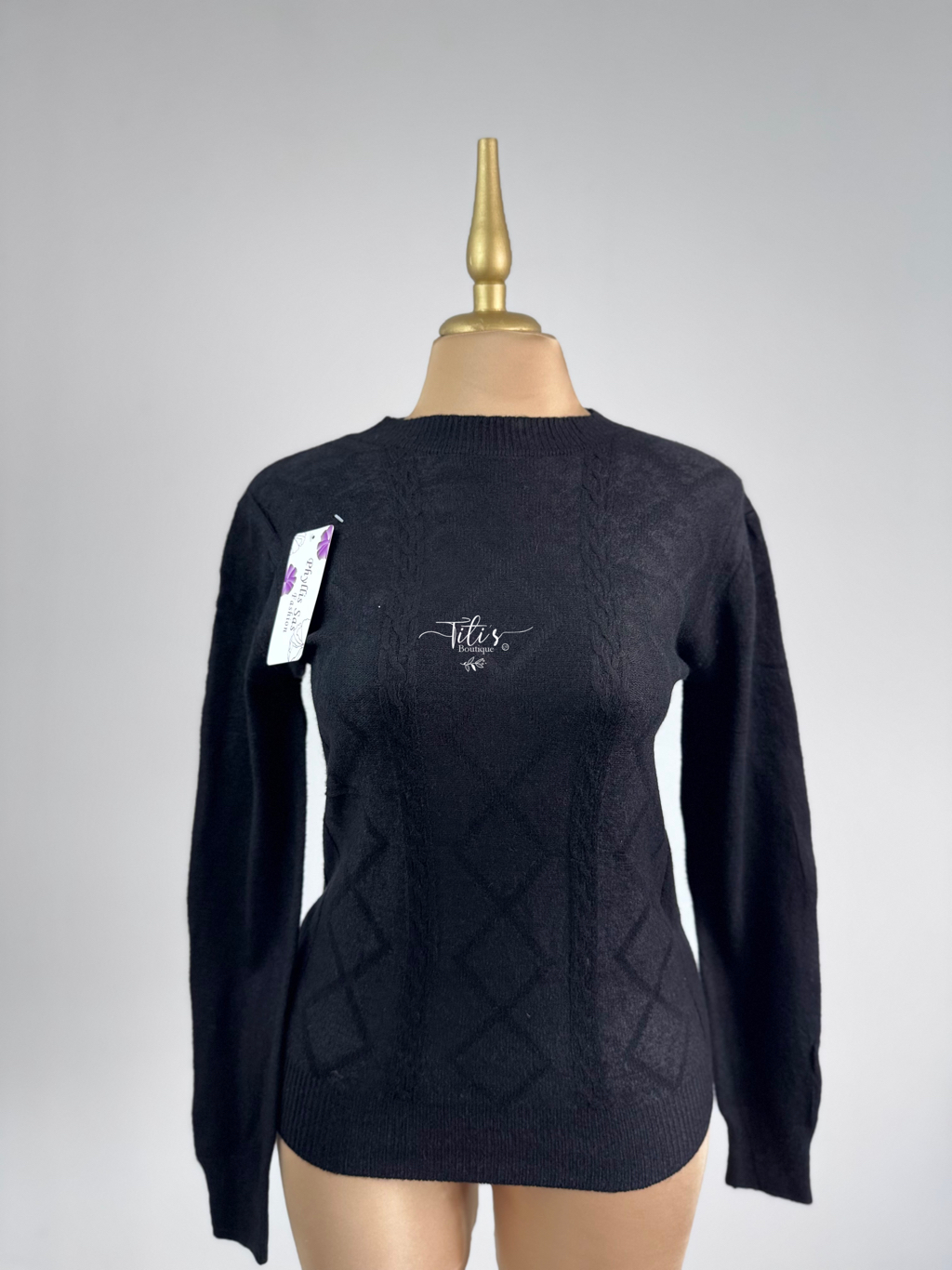 Suéter Tejido Negro 