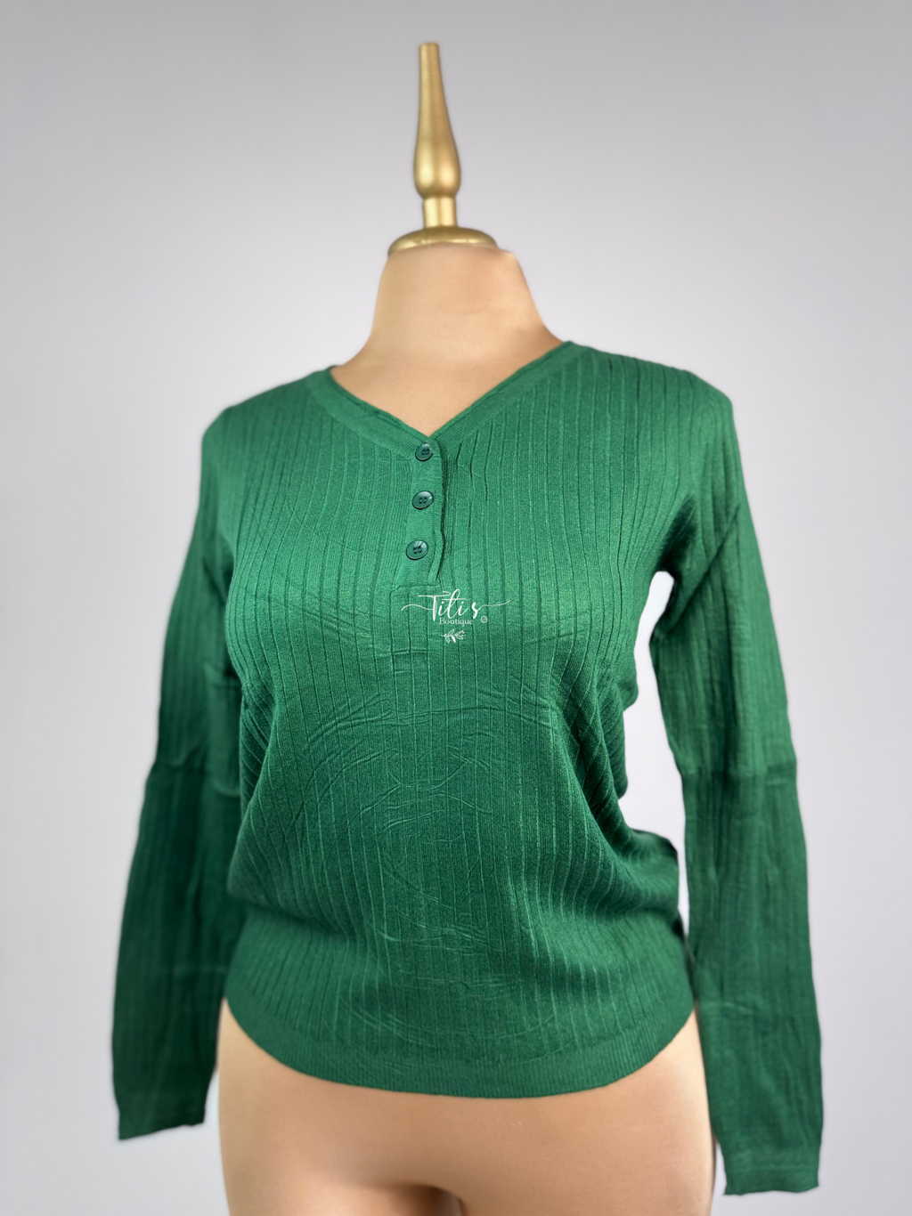 Suéter Botones Verde