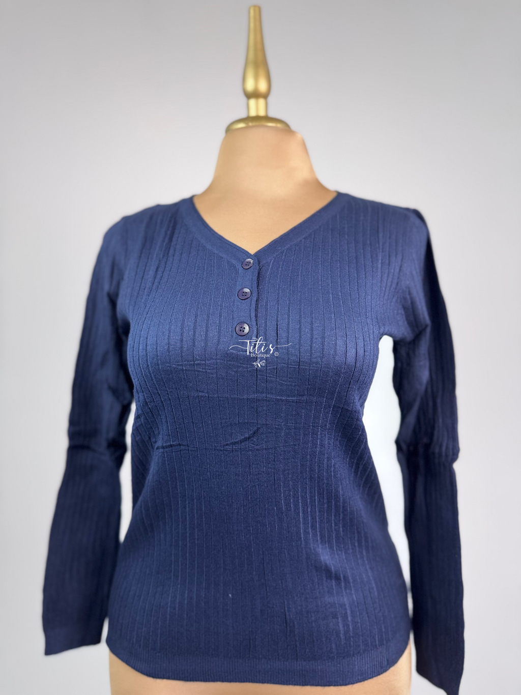 Suéter Botones Azul