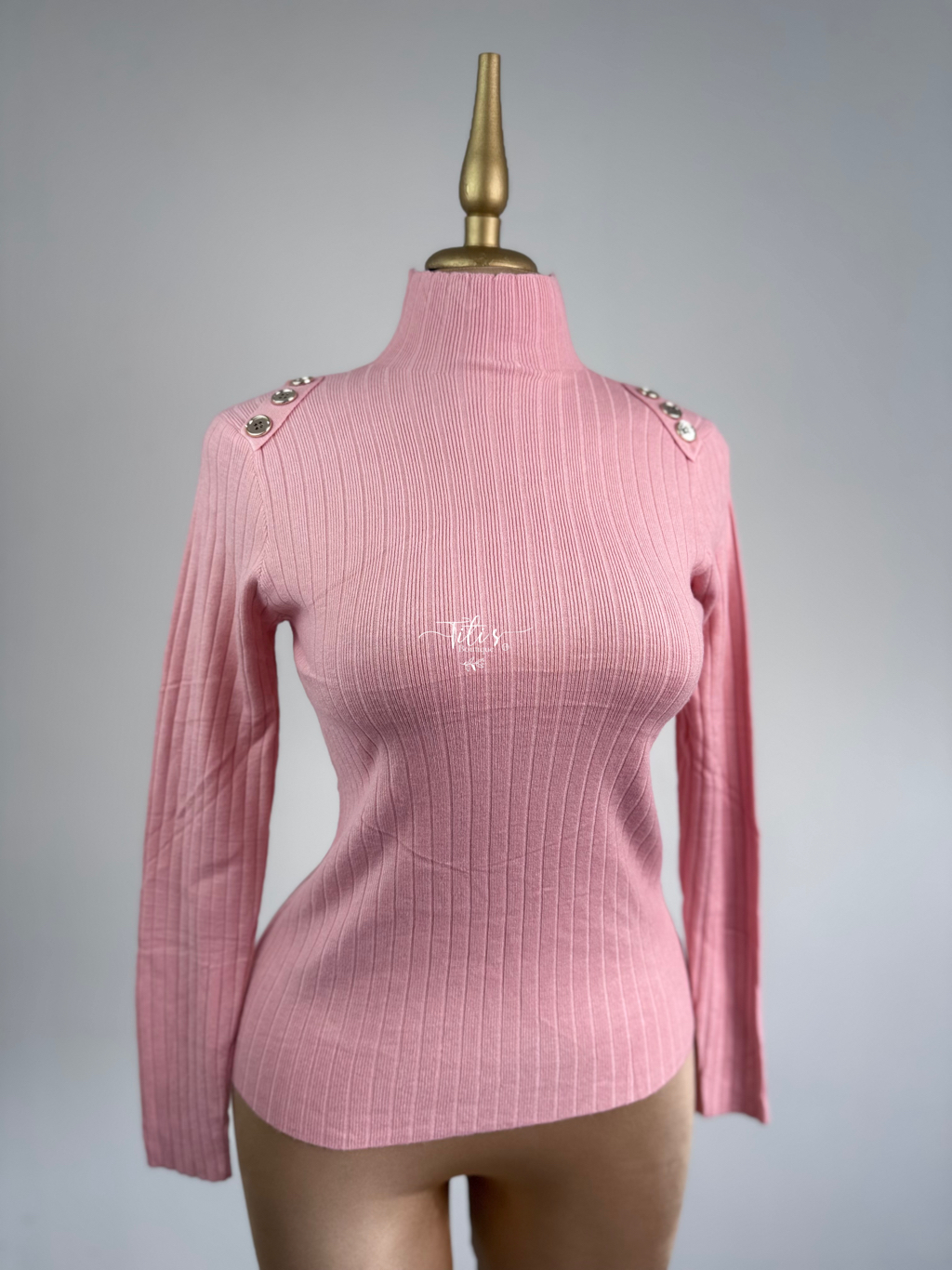 Blusa Cuello Botones Rosa
