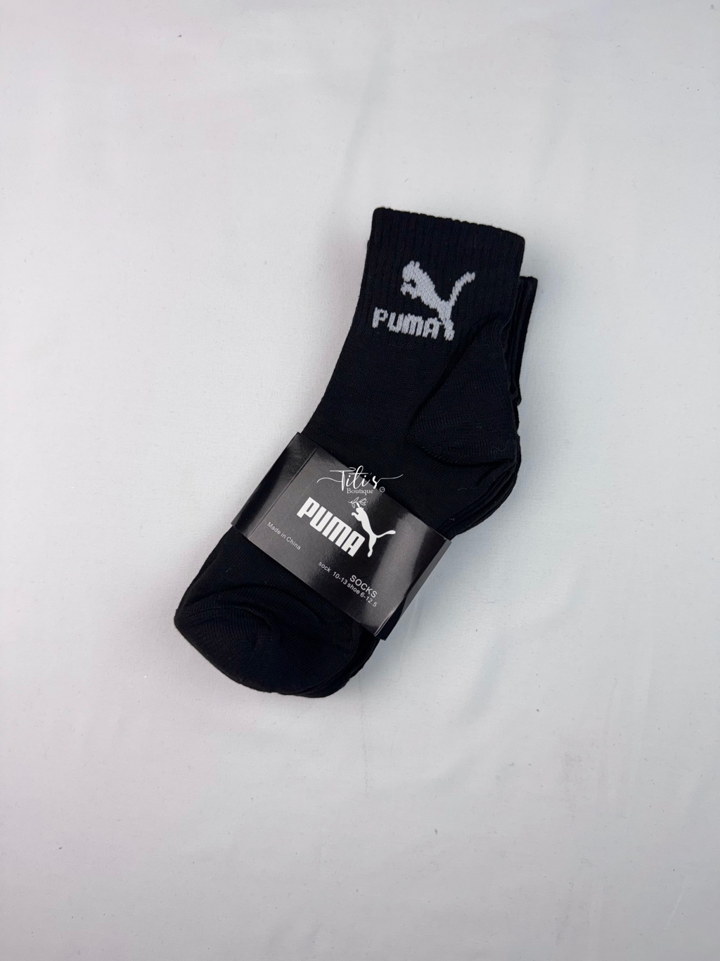 Calceta Puma Negro (3pares)