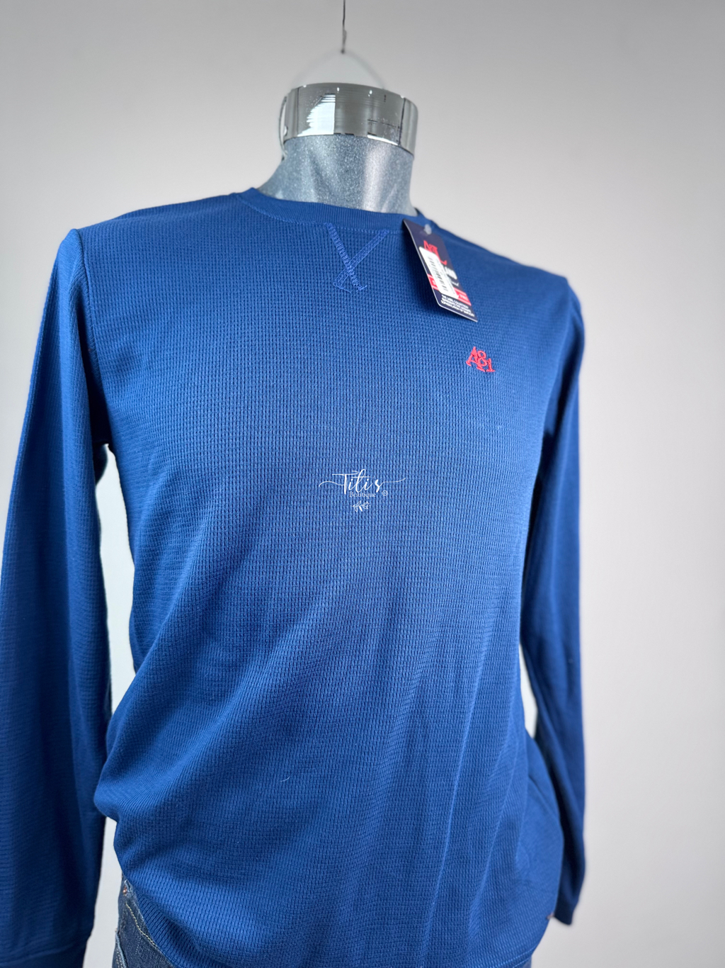 Playera Manga Larga Azul