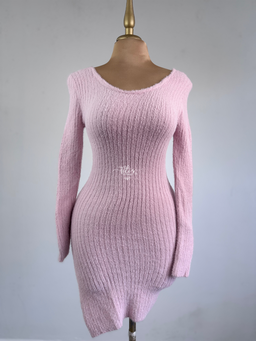Vestido Peluche Rosa 