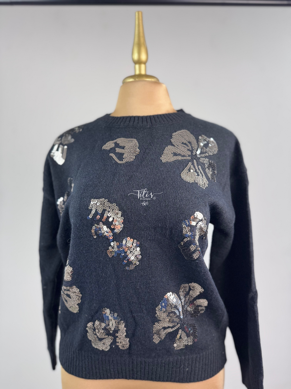 Suéter Lentejuela Negro