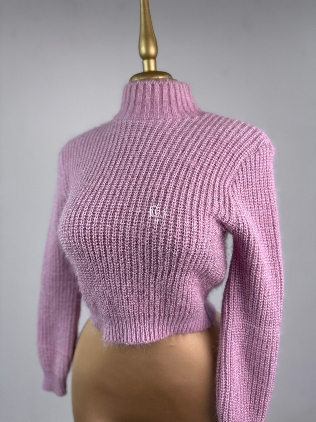 Suéter Tejido Brillo Lila
