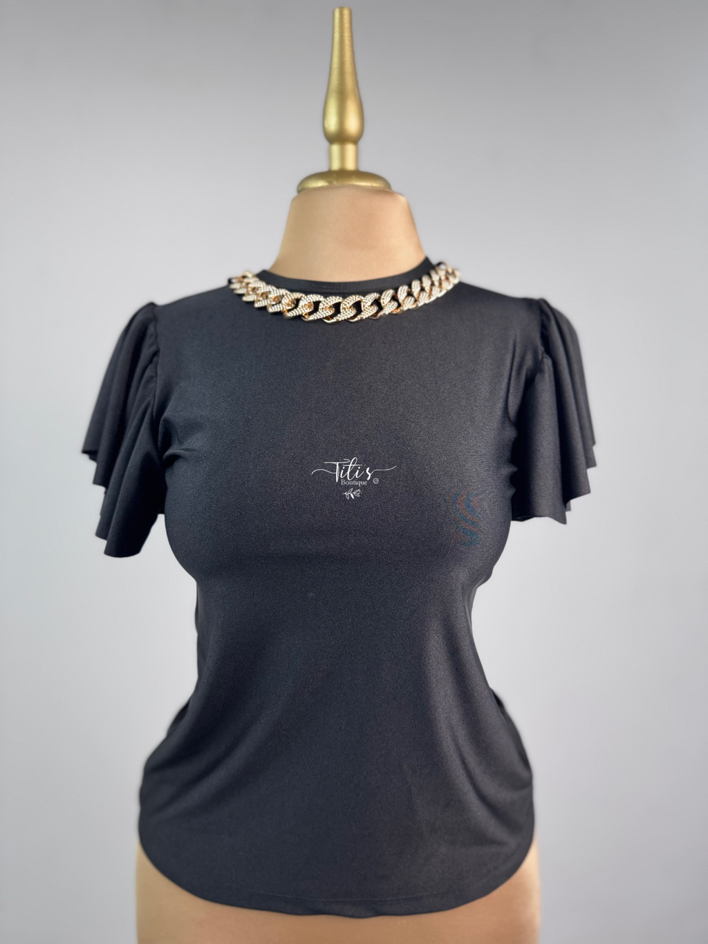 Blusa Collar Negro
