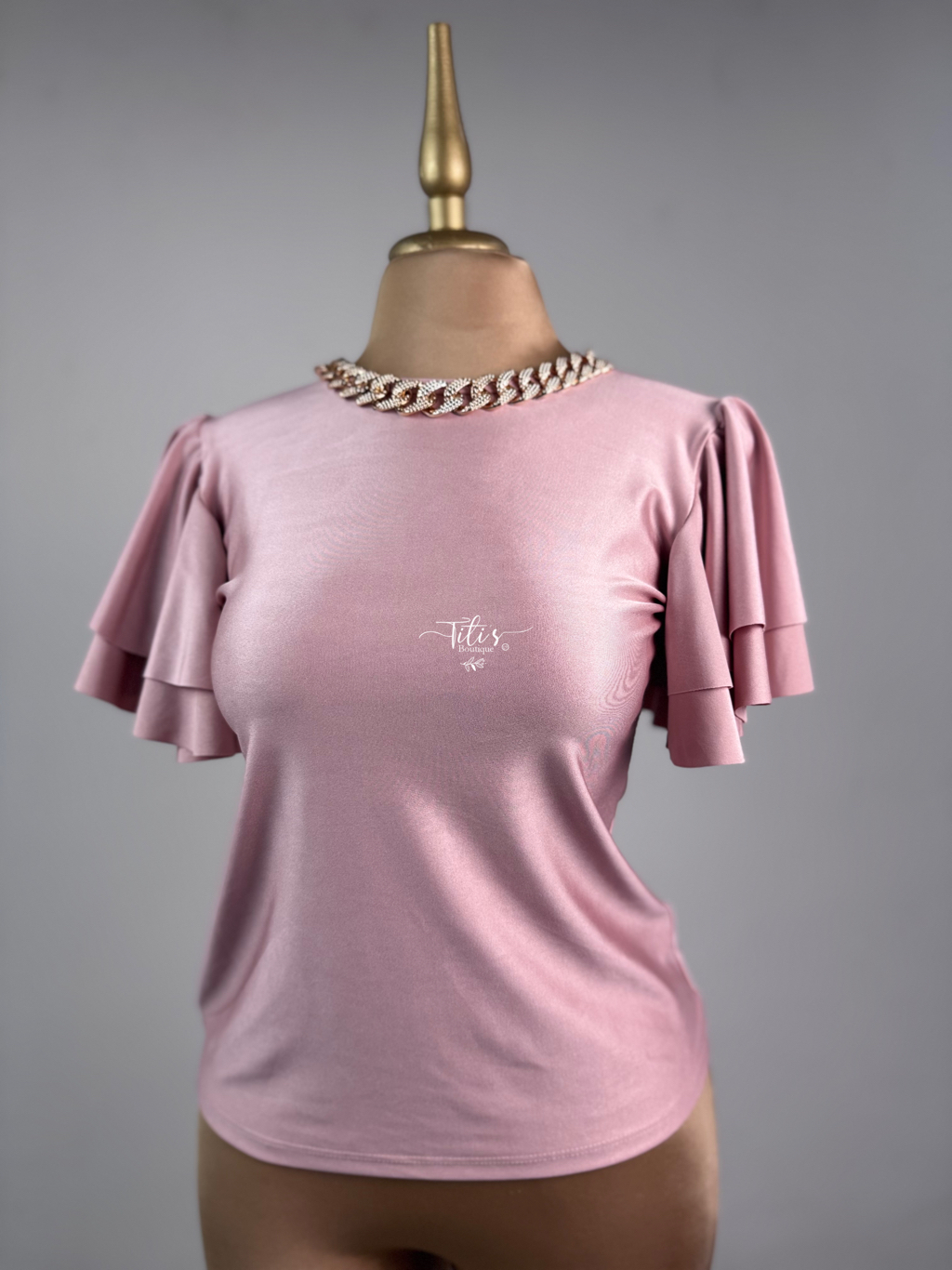 Blusa Collar Rosa