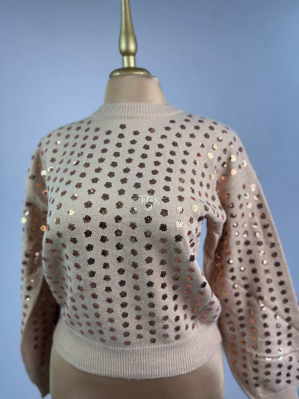Suéter Lentejuela Beige