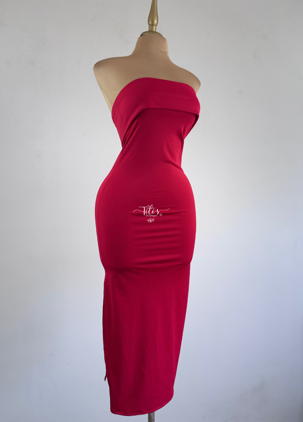 Vestido Strapless Rojo