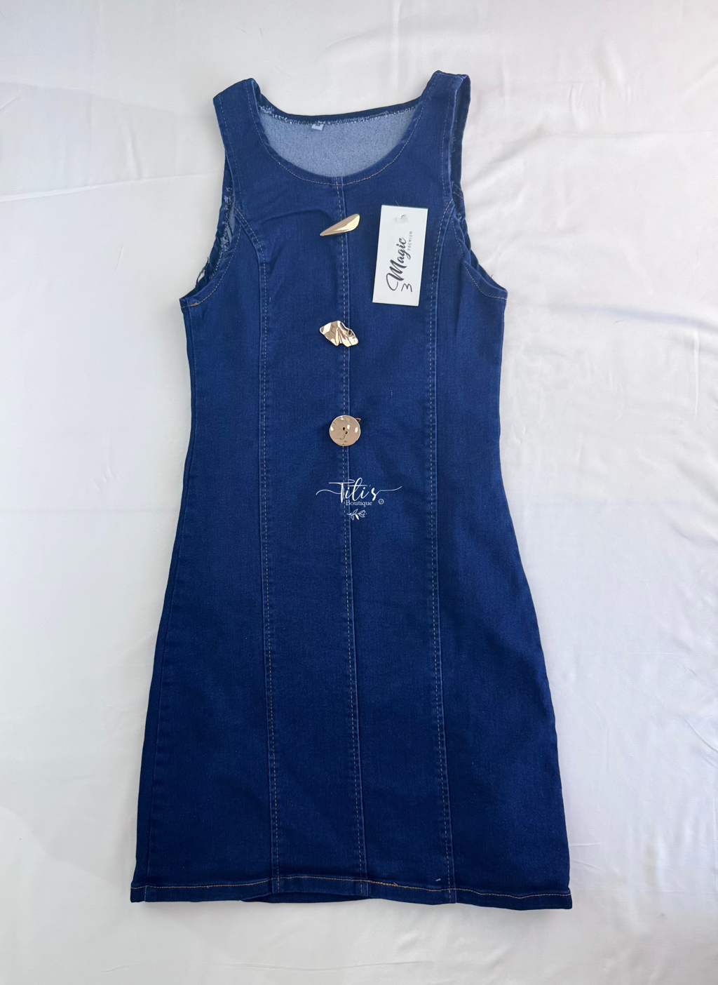 Vestido Mezclilla Con Broches 