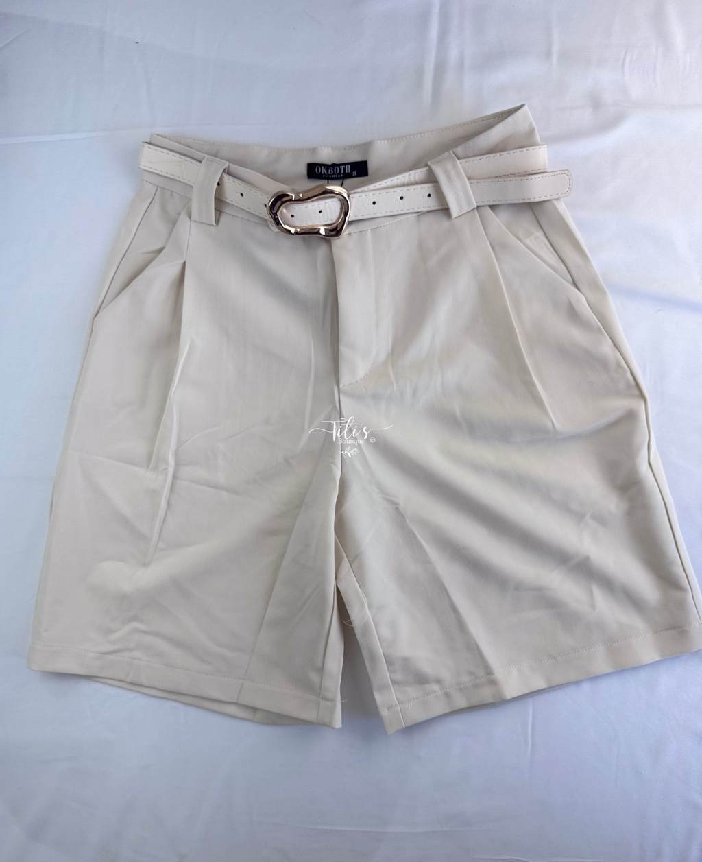 Shorts Vestir Largo Beige