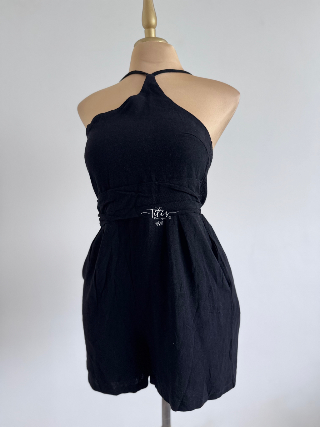 Vestido Corto Tirantes Negro 