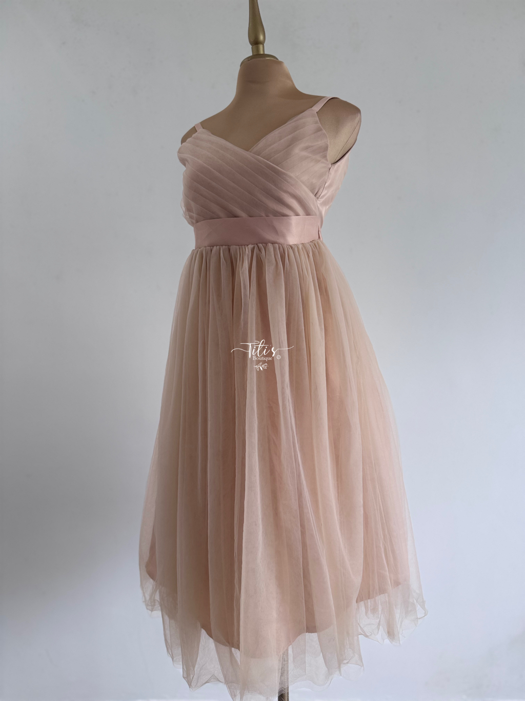 Vestido Fiesta Beige