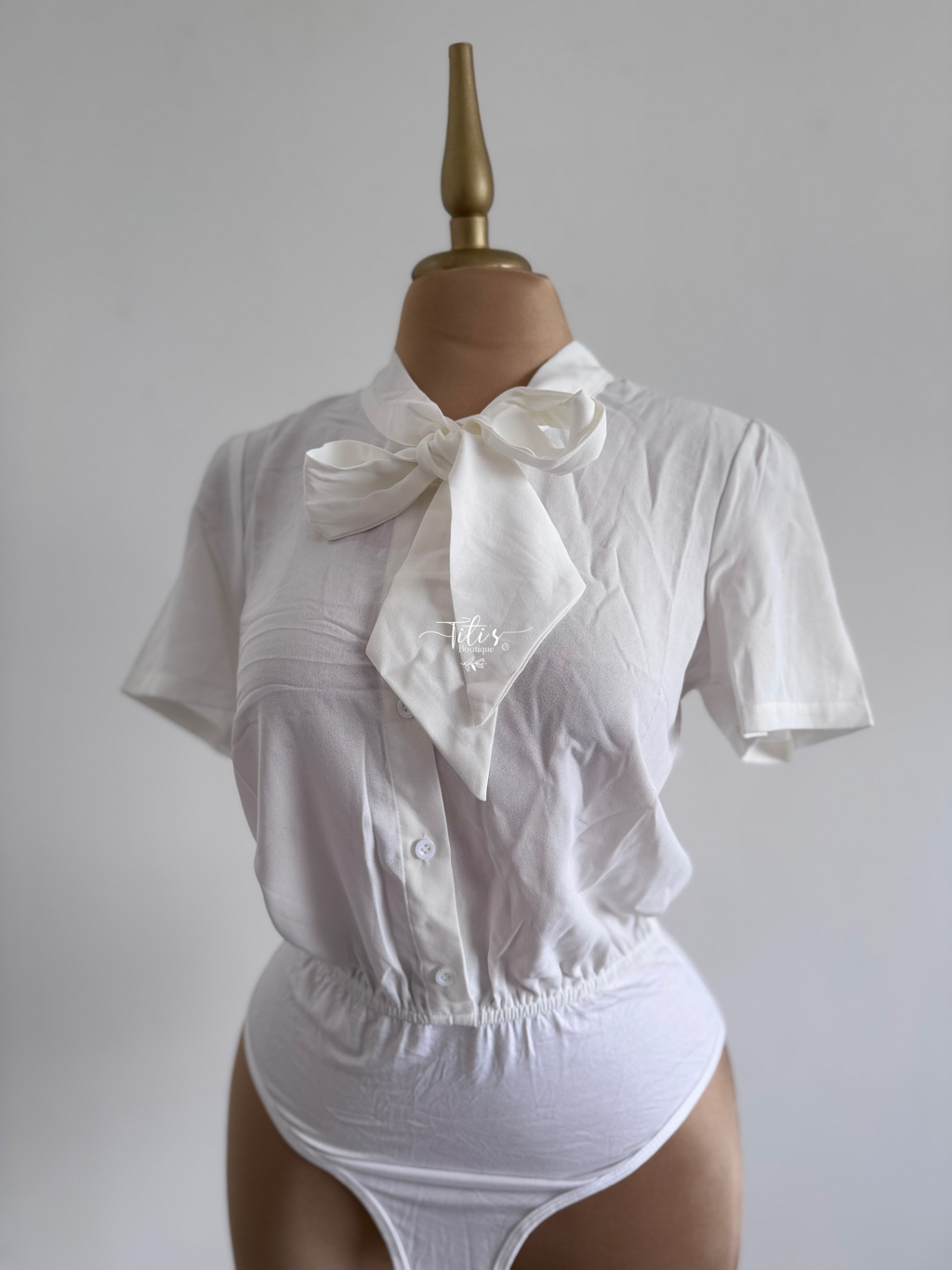 Body Blusa Vestir Blanco 