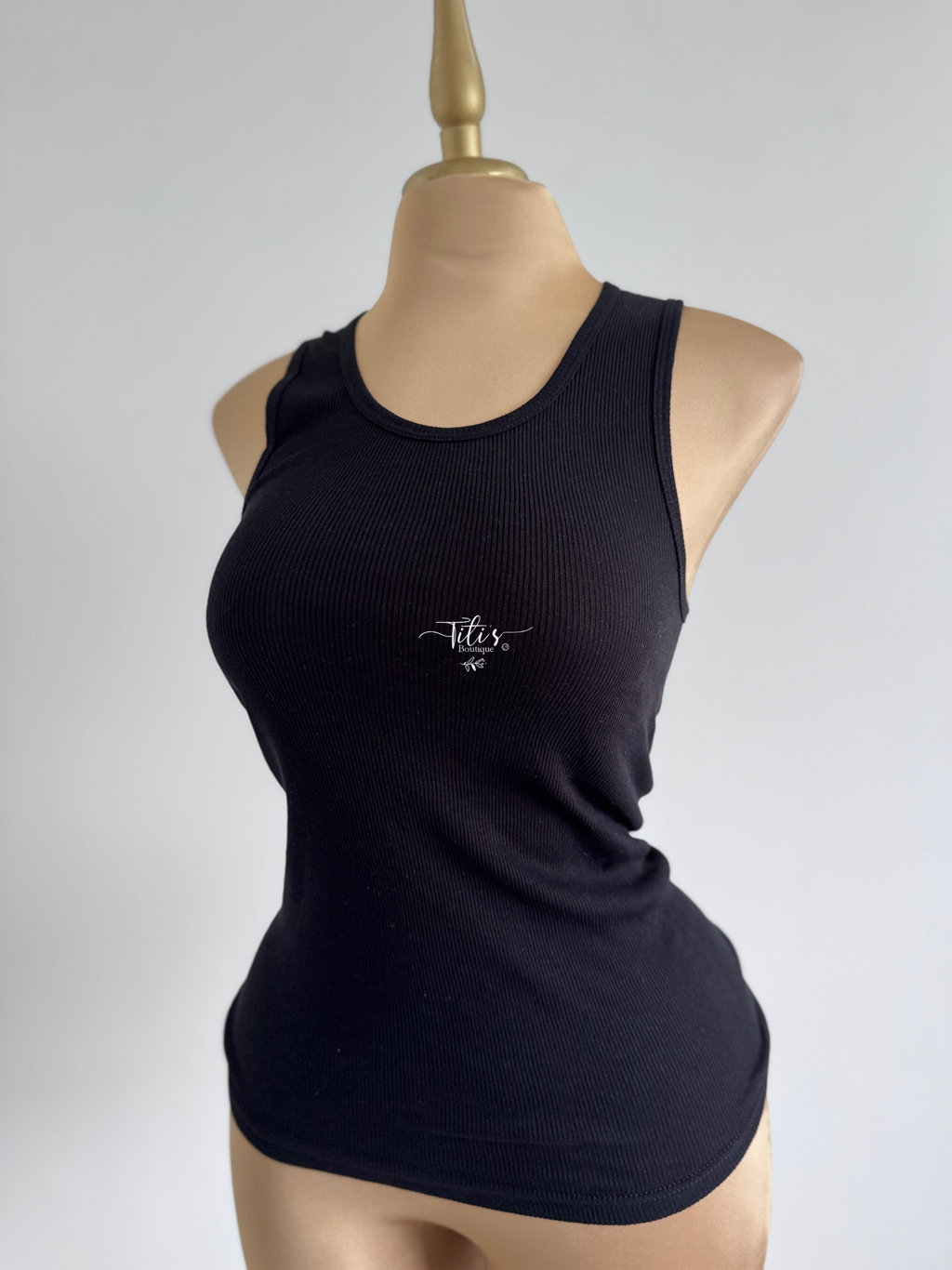 Playera Sin Manga Negro