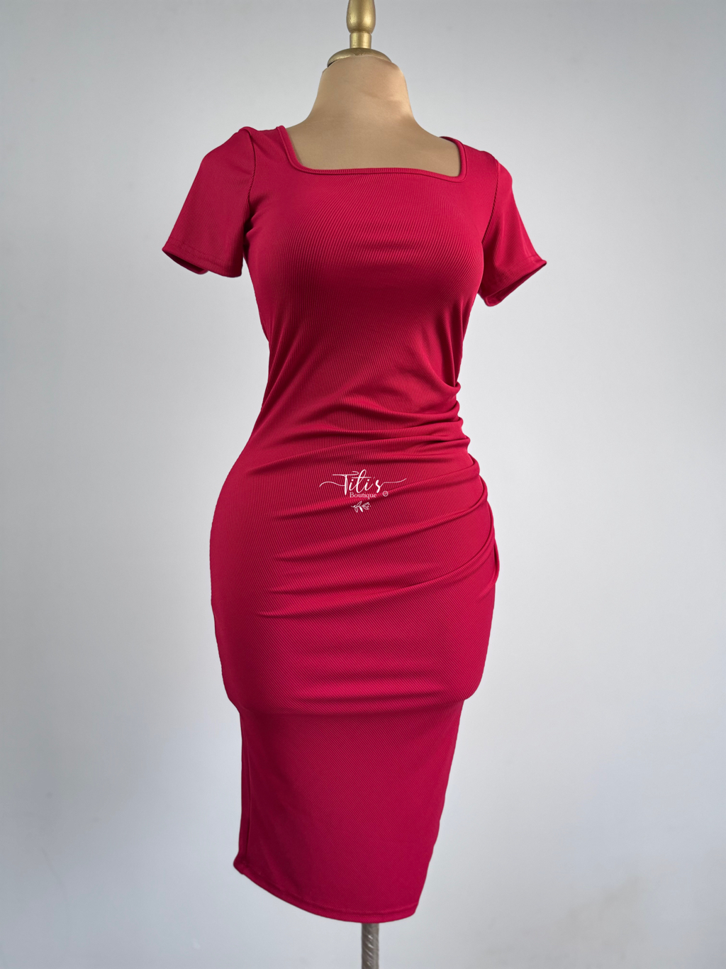Vestido Rib Rojo
