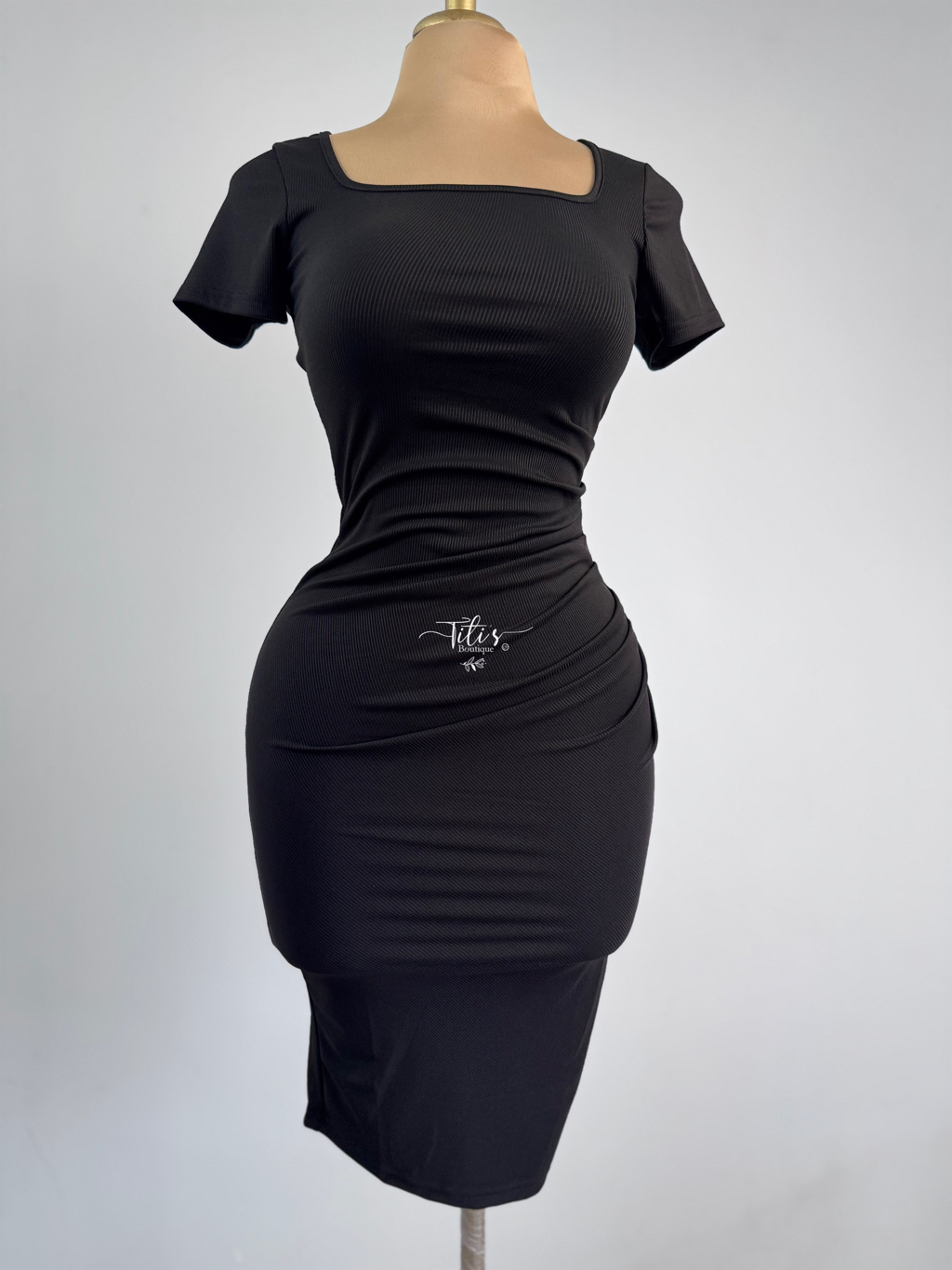 Vestido Rib Negro