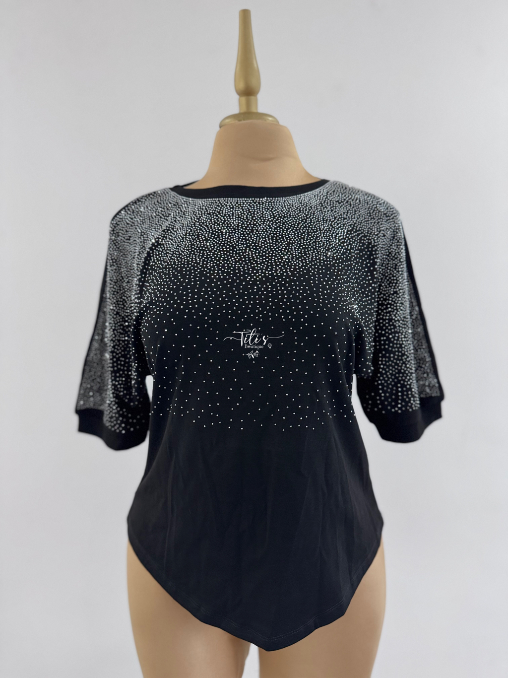 Blusa Brillos Negro 