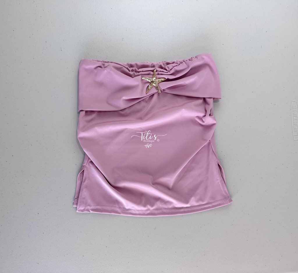 Blusa Strapless Estrella De Mar Rosa