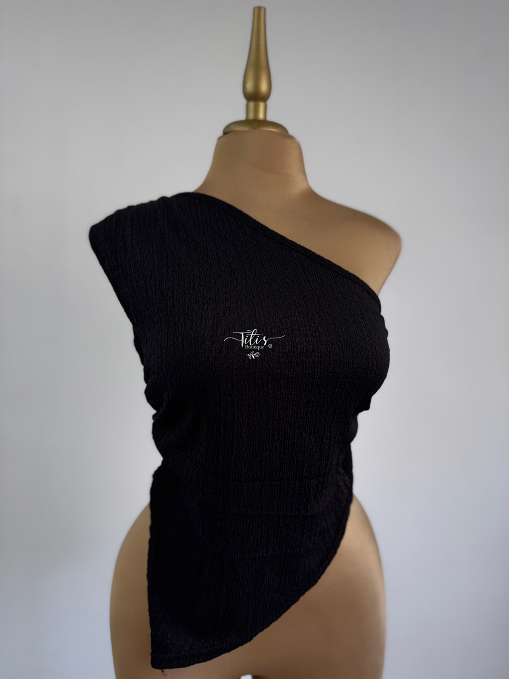 Blusa 1 Hombro Negro