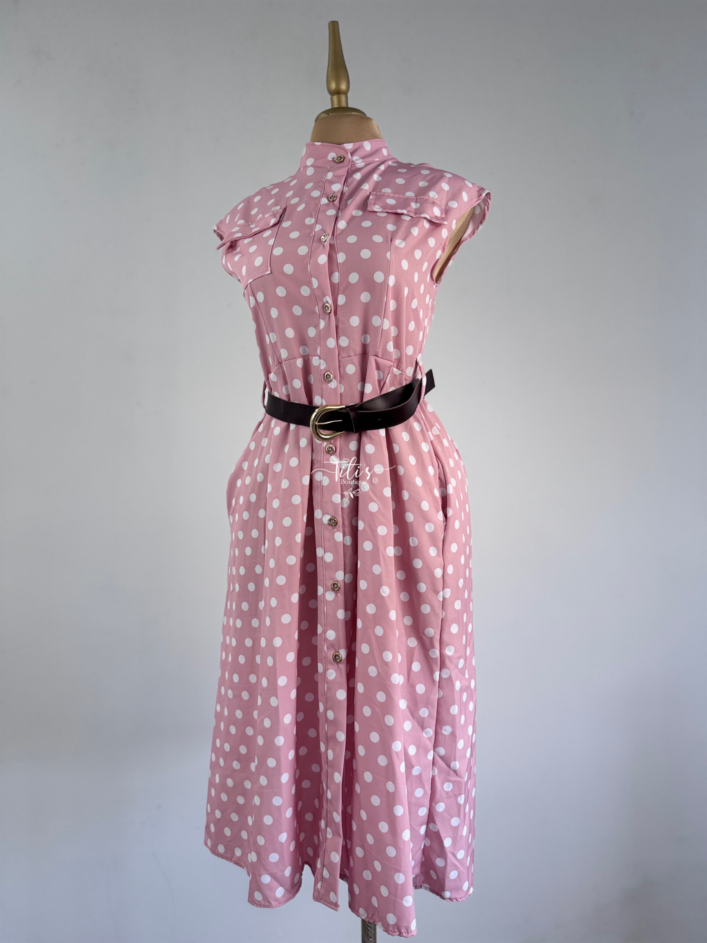 Vestido Bolitas Rosa