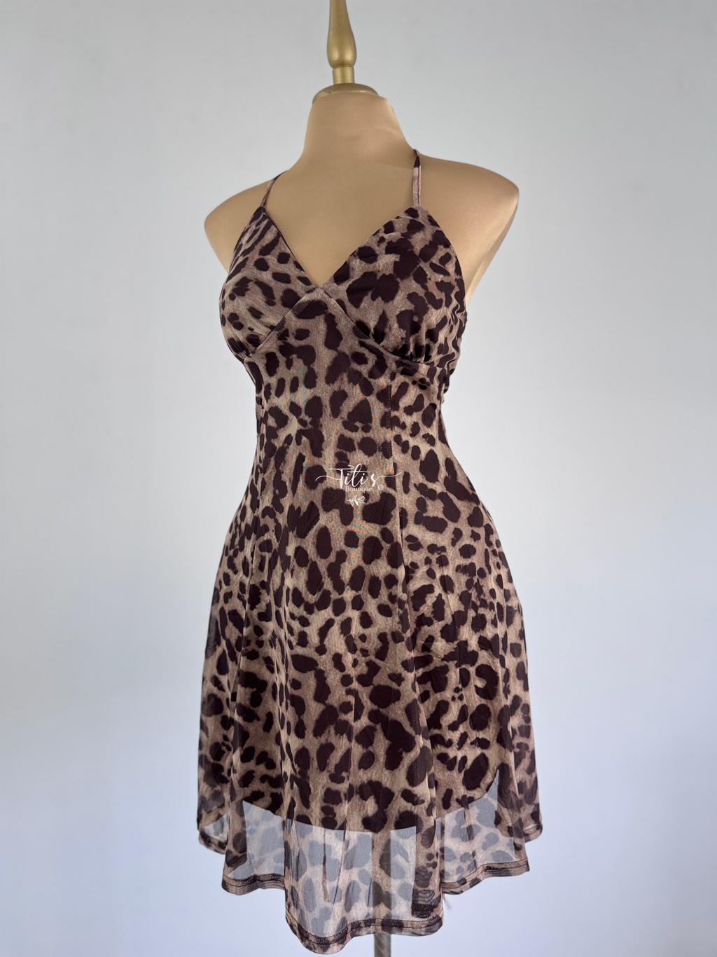 Vestido Animal Print Café 