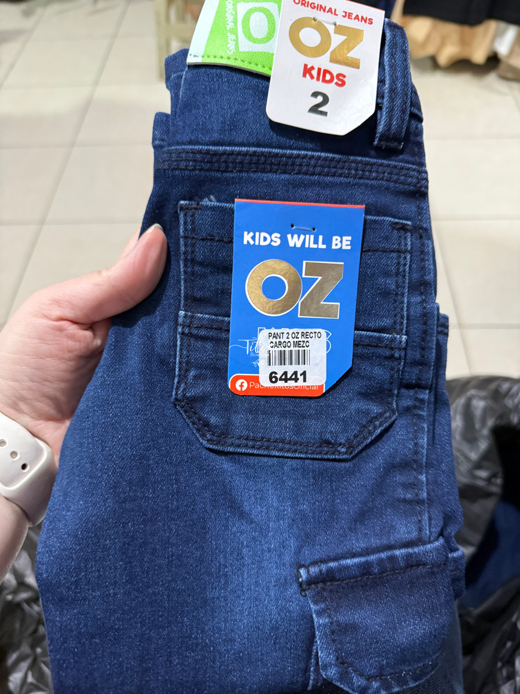 Pantalón Mezclilla Cargo Niño